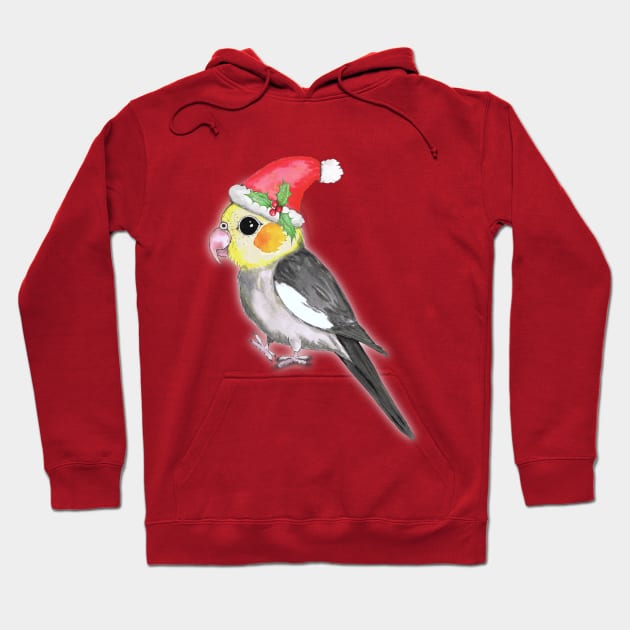 Christmas cockatiel Hoodie by Bwiselizzy